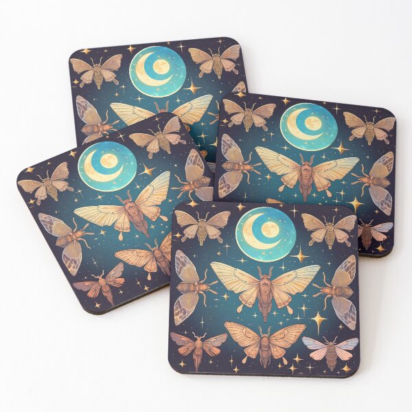 Item preview, Moth Pattern designed and sold by Moth & Antler Media.