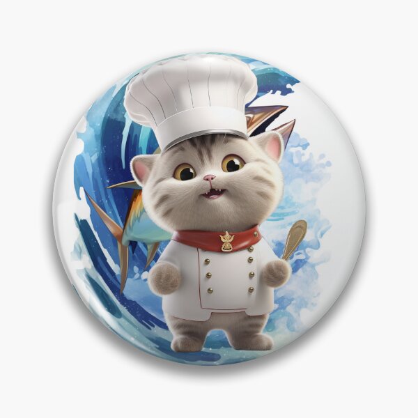 Item preview, Happy Cute Chef Cat designed and sold by Cat & Puppy.