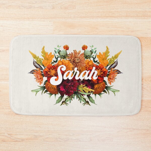 Item preview, Sarah Bohemian Vintage Flower Name Collage designed and sold by Trish Dish.