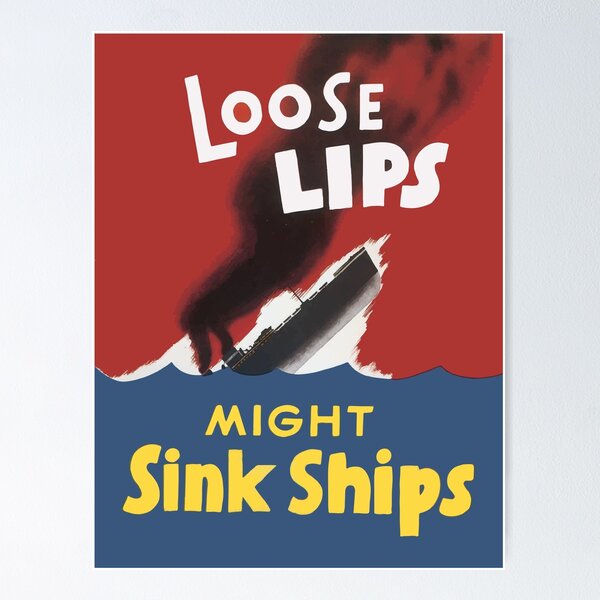 Aperçu de l'œuvre Les lèvres lâches (pourraient faire couler des navires) créée et vendue par franklinprintco.