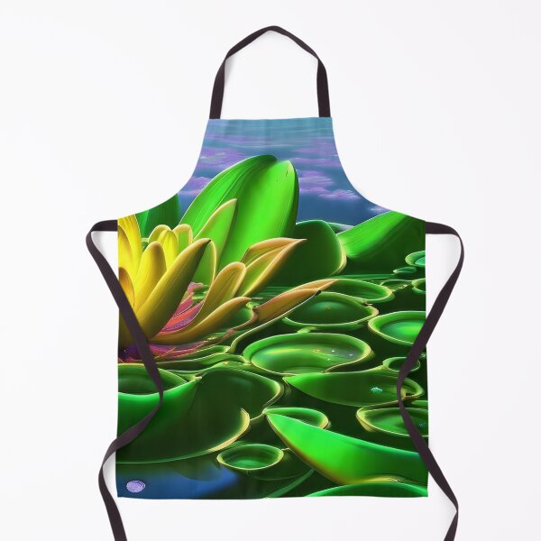 Item preview, Yellow Lotus Flower in Surreal Pond designed and sold by AuroraSpringer.