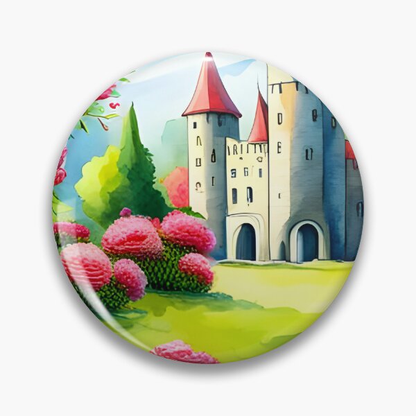 Fairytale Castle with Rose Garden Pin