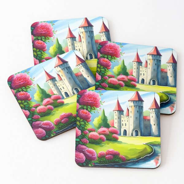 Item preview, Fairytale Castle with Rose Garden designed and sold by AuroraSpringer.