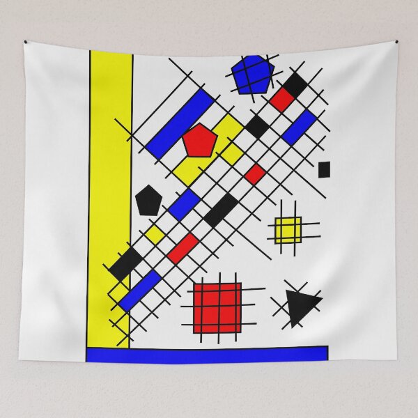 Item preview, Composition inspired in Mondrian and Kandisnky with a touch of Miró designed and sold by hermarartonline.