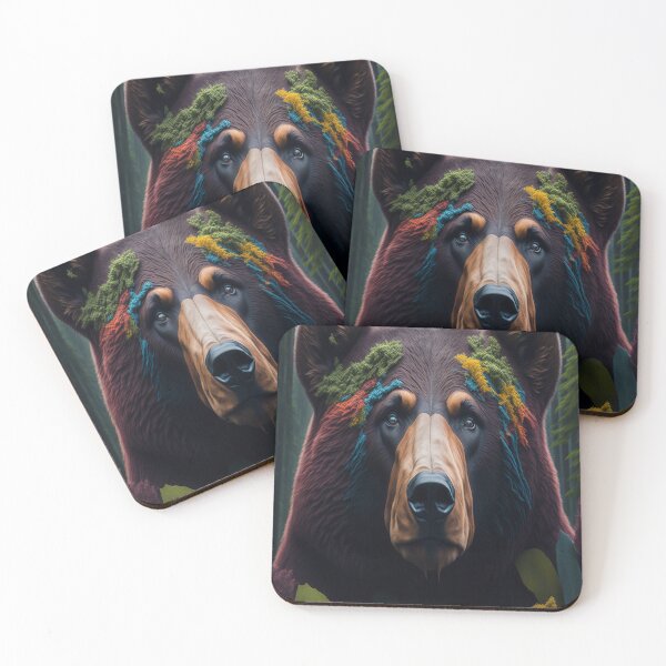 Item preview, Colorful bear watching you designed and sold by artwealllove.