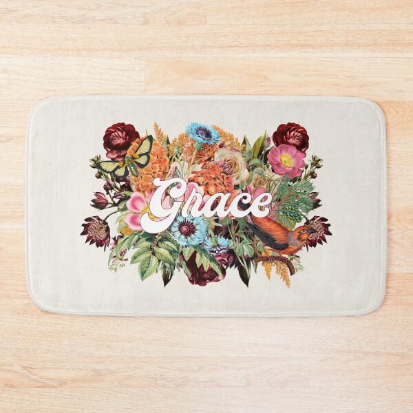 Item preview, Grace Bohemian Vintage Flower Name Collage designed and sold by Trish Dish.