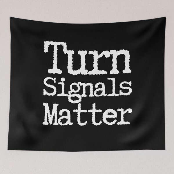 Item preview, Turn Signals Matter White Letter Typewriter Font designed and sold by GFamilyC.
