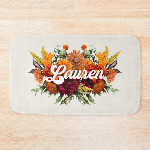 Item preview, Lauren Bohemian Vintage Flower Name Collage designed and sold by Trish Dish.