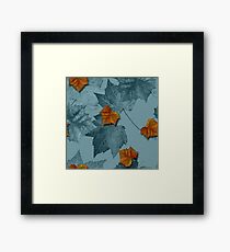 Blue Leaves Framed Print