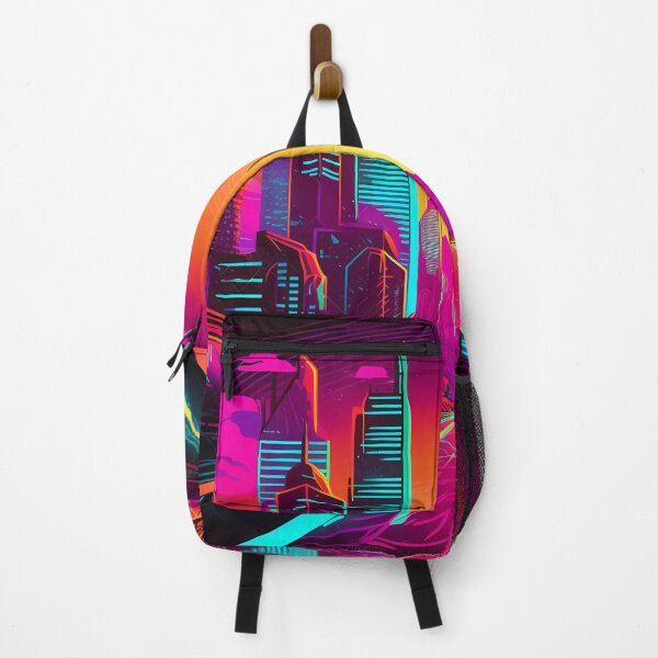 Item preview, Neon Retro 80s City Highway Perspective, Vibrant Vector Art Design designed and sold by SweetWhiskers.