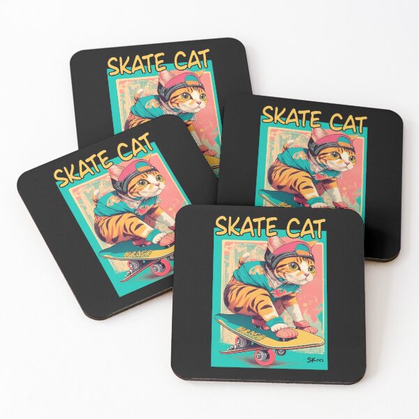Item preview, Skate Cat Vintage Tee, Funny Retro Animals on Skateboards designed and sold by PrintOfi.
