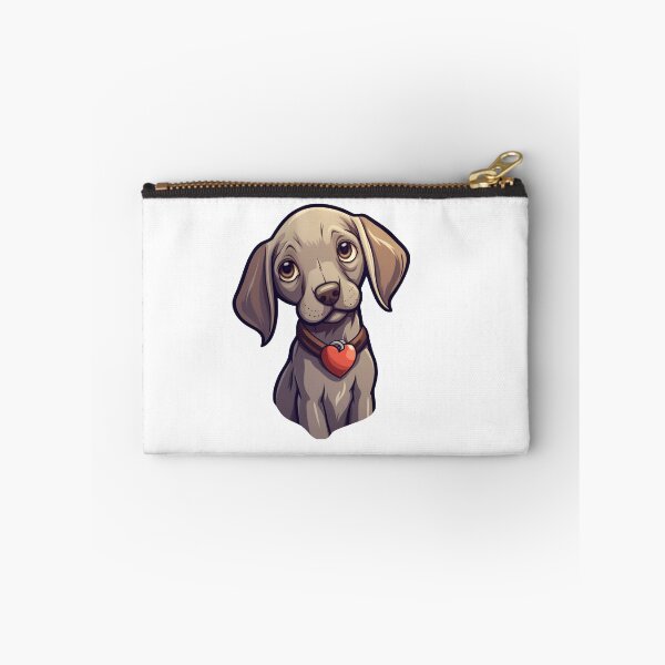 Item preview, Weimaraner Puppy Cute Cartoon Portrait Illustration Gray Dog designed and sold by Calypso Pixels.
