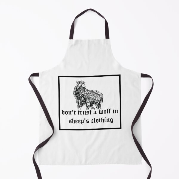 Item preview, Aesthetic Don't tryst wolf in sheep's clothing design black and white sketch designed and sold by taherlee11.