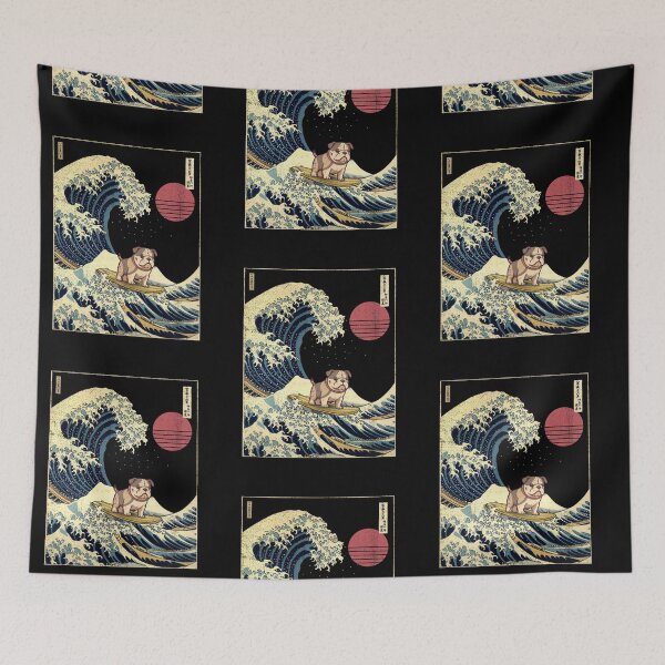 Item preview, American Bulldog Kanagawa Japanese Surfing Wave designed and sold by rafaeltto.