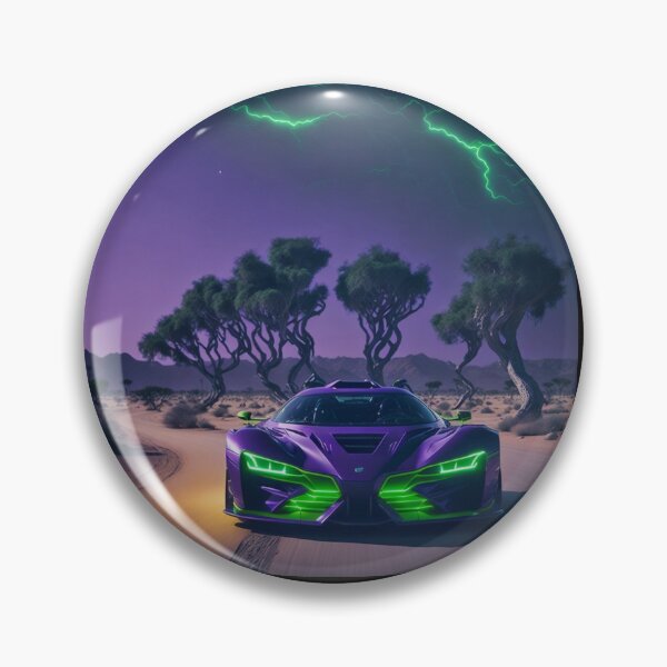 Item preview, Futuristic Sports car/Racing car in Desert. Digital Art by BLACK DRAGON DIGITAL  designed and sold by Grin.