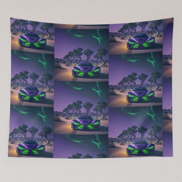 Item preview, Futuristic Sports car/Racing car in Desert. Digital Art by BLACK DRAGON DIGITAL  designed and sold by Grin.