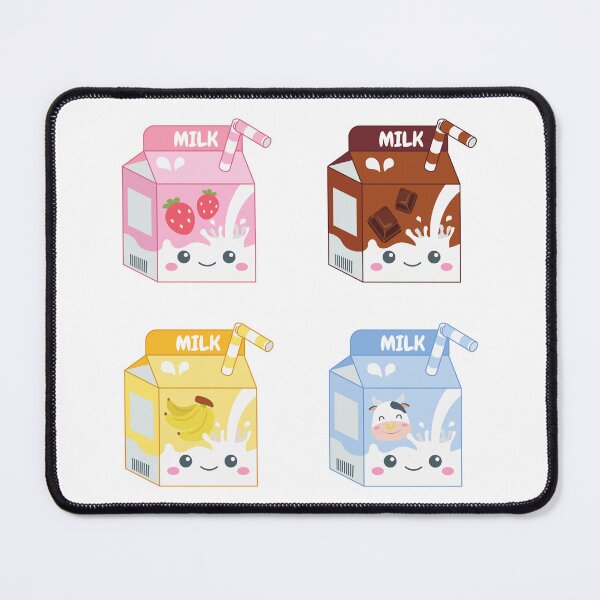 Item preview, Kawaii Milk Carton Stickers - Strawberry Milk, Banana Milk, Chocolate Milk, Vanilla Milk designed and sold by CuteFrogCreates.