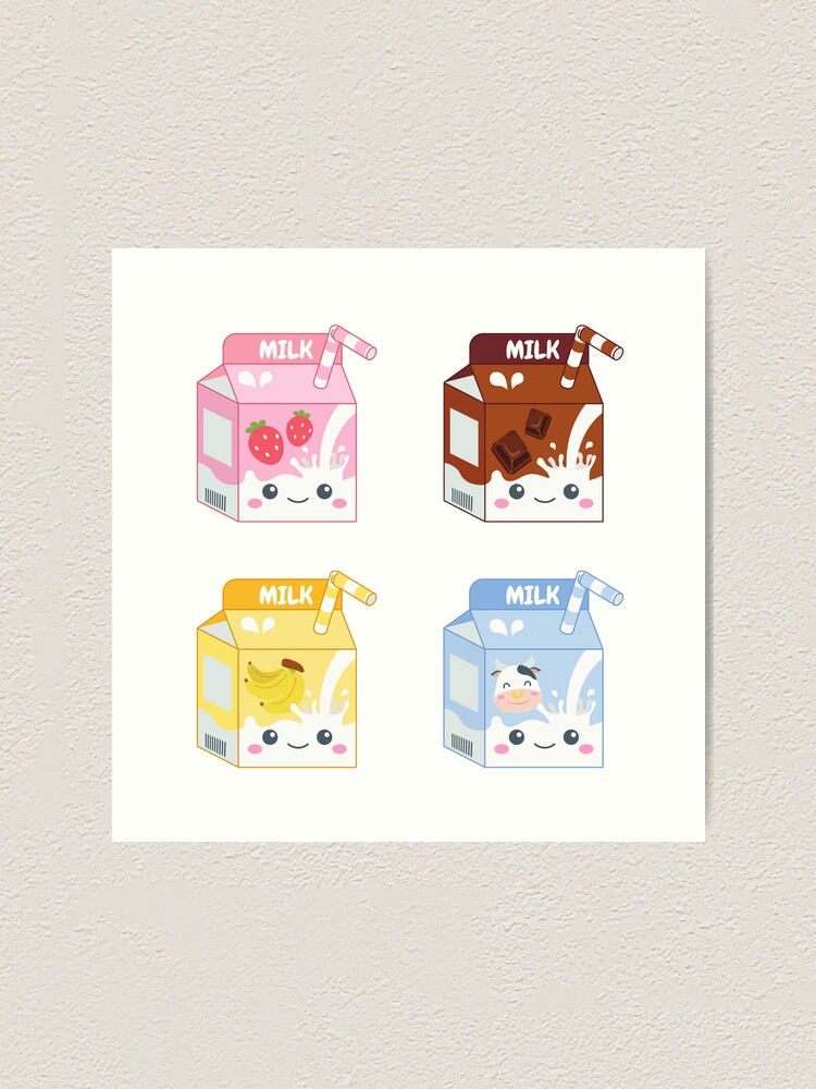 Kawaii Milk Sticker Milk Stickers Strawberry Milk Banana Milk Chocolate  Milk Kawaii Milk Kawaii Stickers Set Kawaii Journal 