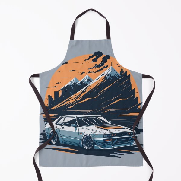 Artikelvorschau, Epic Skyline Revolution: Ein markantes minimalistisches Autodesign in elektrisierendem Blau und feurigem Orange!“ entworfen und verkauft von TheZIg.