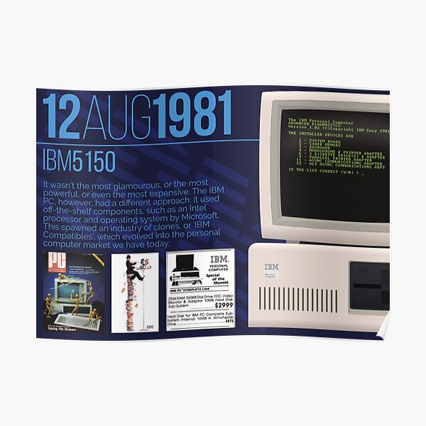 IBM 5150 - Computing History Poster