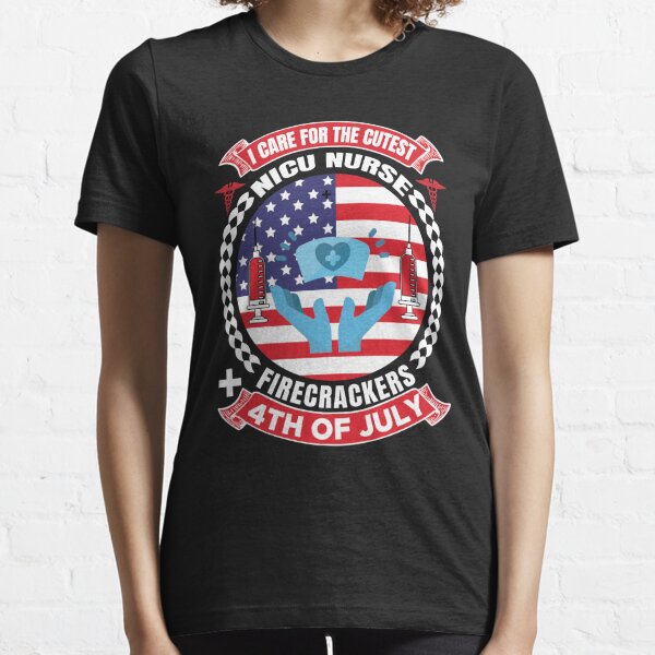 Healthcare Worker Nurse 4th of July T-shirt Independence Day 