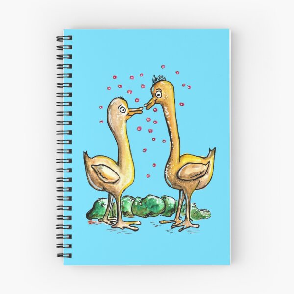 Item preview, Geese kiss, watercolor, fine art designed and sold by janianna.