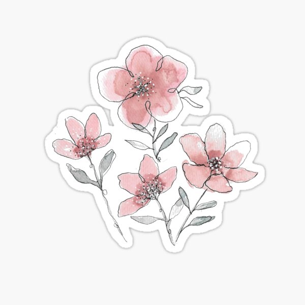 Floral Watercolor Sticker