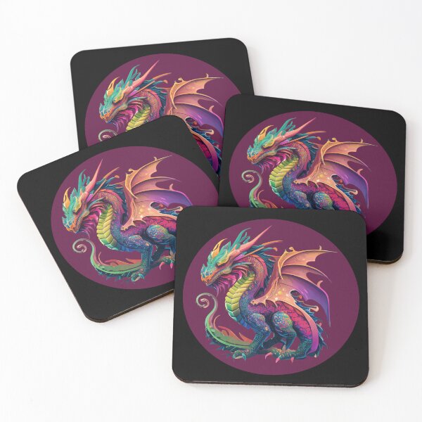 Item preview, Rainbow dragon in circle designed and sold by Astralia.