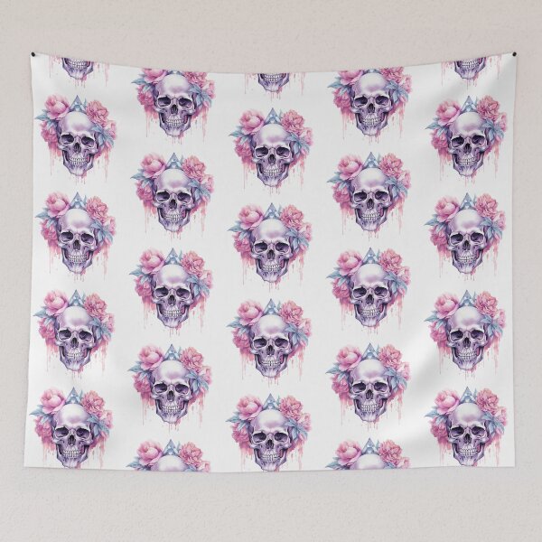 Item preview, Pink Crystal Floral Skull  designed and sold by bellarock.
