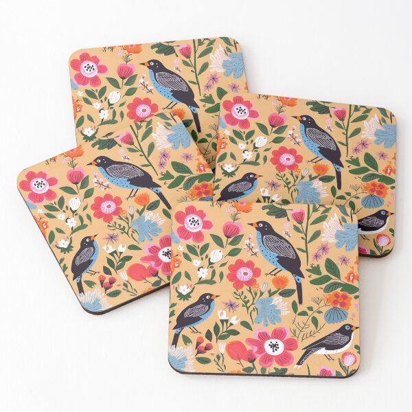 Item preview, BIRDS AND SPRING AND SUMMER FLOWER PATTERN Midjourney AI Artwork designed and sold by davidjulie.