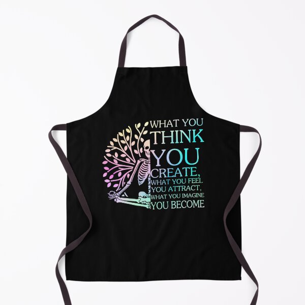 Item preview, What you think you create what you feel you attract, Cute Skeleton Yoga Namaste designed and sold by StoreMix23.