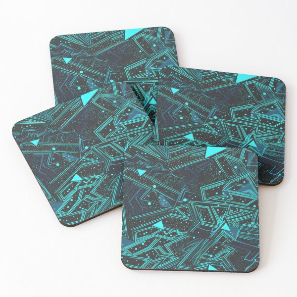 Item preview, Geometric Dashes & Lines (Teal) - Seamless designed and sold by GalacticLabs.