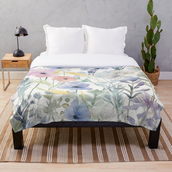Aperçu de l'œuvre motif de fleurs sauvages pastel de style aquarelle 2 créée et vendue par FlaskLab.