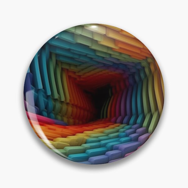 Item preview, Vibrant Rainbow Illusion Geometric Brick Design optical 3D designed and sold by SweetWhiskers.