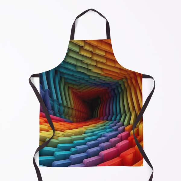 Item preview, Vibrant Rainbow Illusion Geometric Brick Design optical 3D designed and sold by SweetWhiskers.