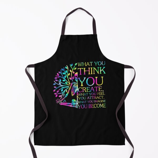 Item preview, What you think you create what you feel you attract, Cute Skeleton Yoga Namaste designed and sold by StoreMix23.