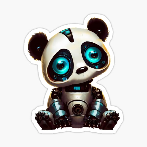 Panda Robot Stickers for Sale