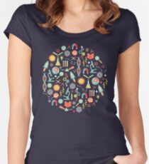 Camiseta entallada de cuello redondo Estudios de ciencias