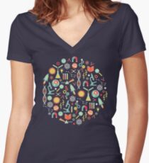 Camiseta entallada de cuello en V Estudios de ciencias