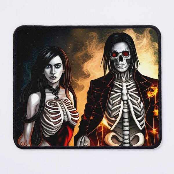 Item preview, Skeleton couple, gothic love ,fire designed and sold by GothicRubette.