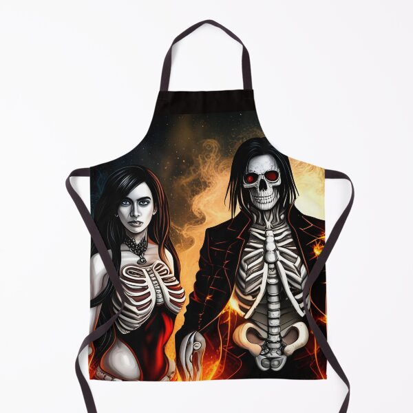 Item preview, Skeleton couple, gothic love ,fire designed and sold by GothicRubette.