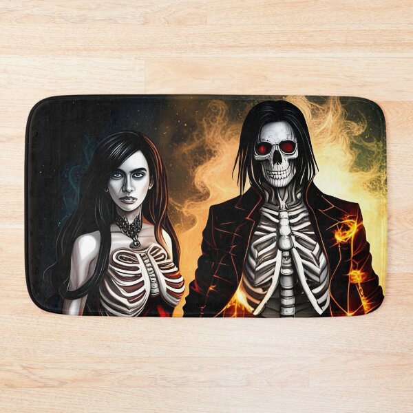 Item preview, Skeleton couple, gothic love ,fire designed and sold by GothicRubette.