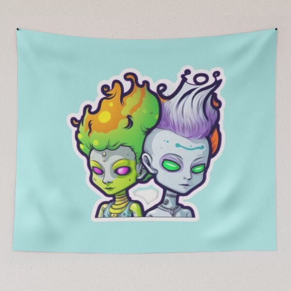 Item preview, Crazy alien friends designed and sold by decorjam.