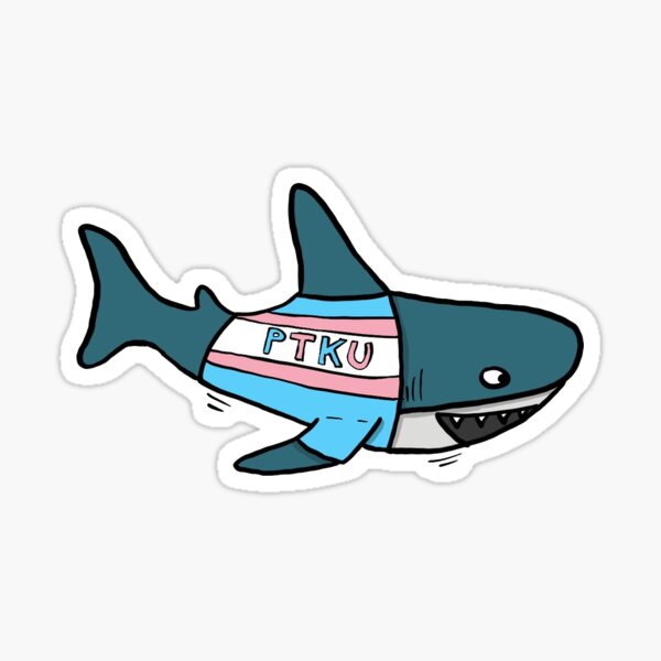 Aperçu de l'œuvre PTKU Heureux Requin 2 créée et vendue par mcguiresticker.