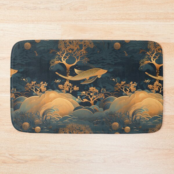Item preview, Underseascape gold blossom pattern designed and sold by Viking-Samurai.