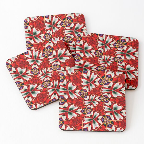 Item preview, Red Flower Begonia designed and sold by Patternflower.