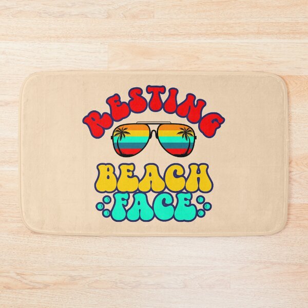 Item preview, Resting Beach Face: Funny Pun with Cool Sunglasses in Bright Colors designed and sold by JoyOfHopeStore.