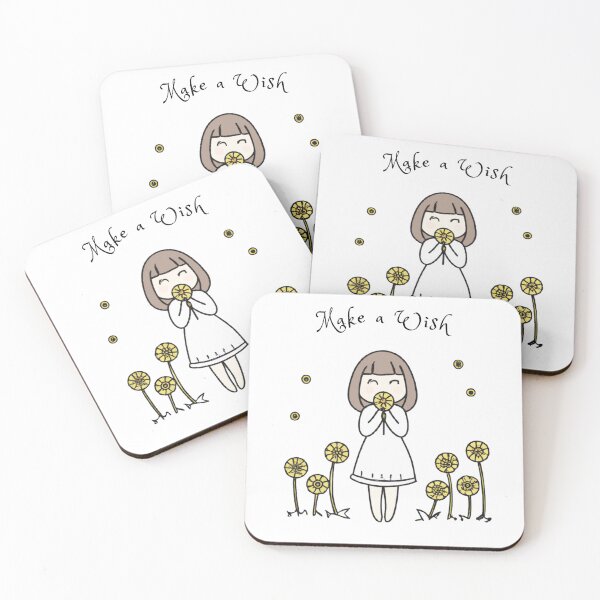 Item preview, Girl Making a Wish to Dandelions designed and sold by Vinsara Store.