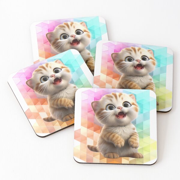 Item preview, Happy Cute Scottish Fold Kitten designed and sold by Cat & Puppy.