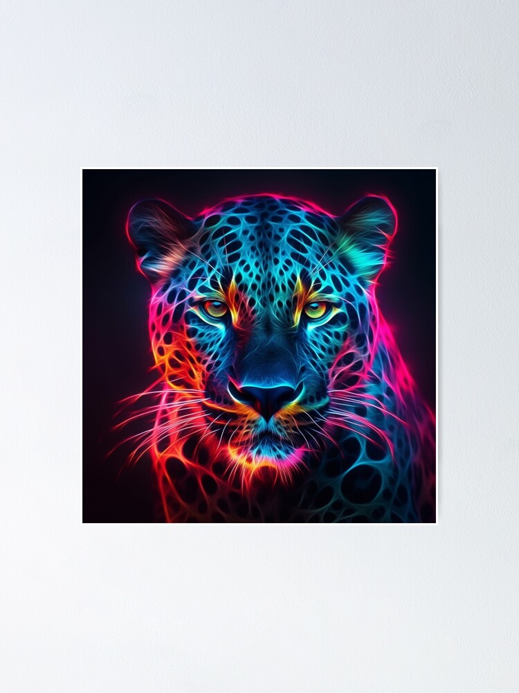 Jaguar Bear Lion Tiger Futuristic Neon Collection
